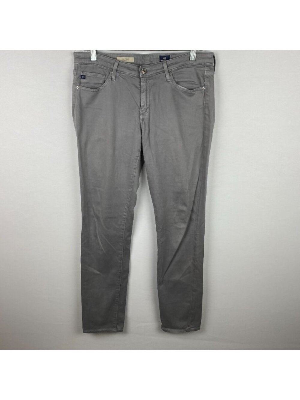Adriano Goldschmied Womens The Stilt Cigarette Leg Gray Chino Pants 30R *